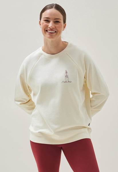 Sweatshirt för amning "Milk bar" - Off white - S