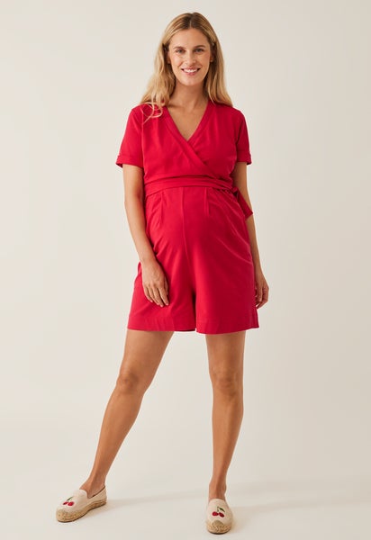 Playsuit gravid - French Red - S