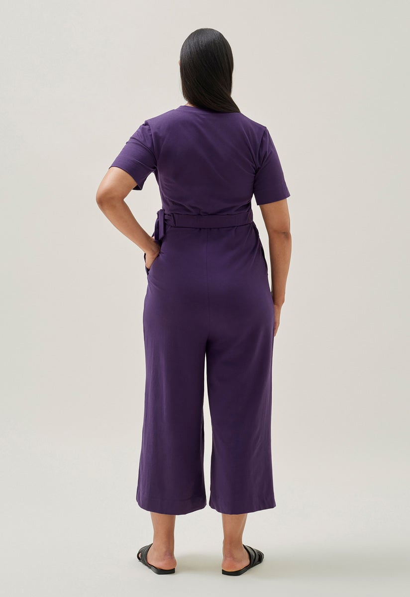 Jumpsuit gravid med amningsfunktion - Lila