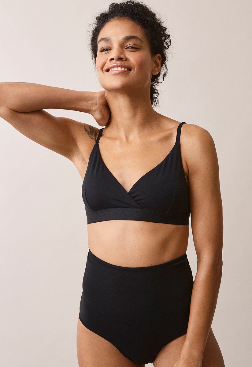 Amnings-bralette - Svart